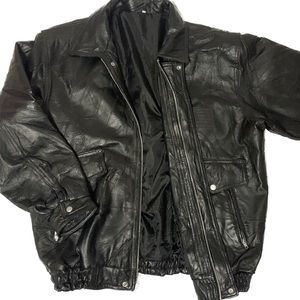 Vintage Black Leather Jacket